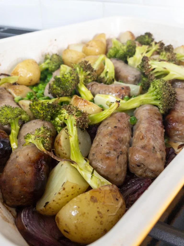 Super Easy Sausage Traybake