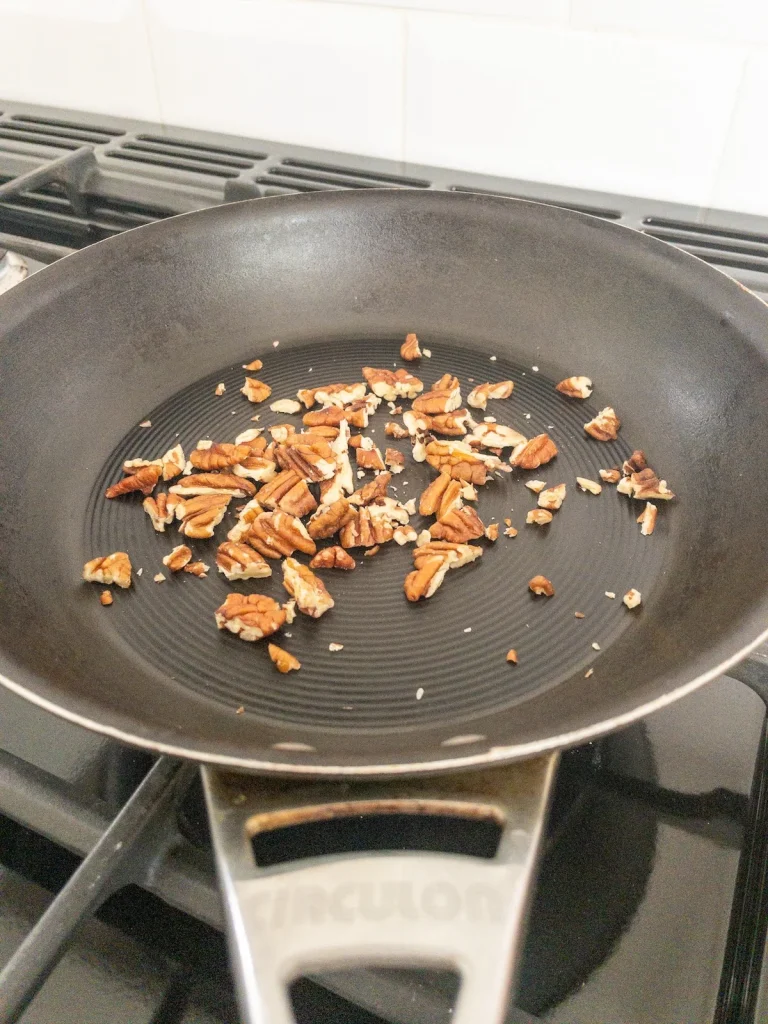 Toasting pecans in Circulon frying pan