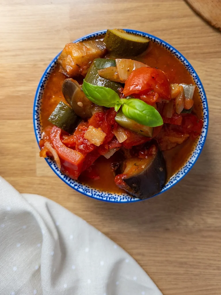 Bowl of Instant Pot Ratatouille