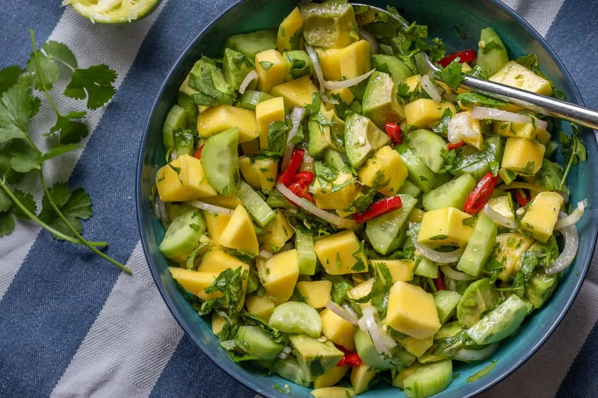 Mango Salad with Avocado and Cucumber